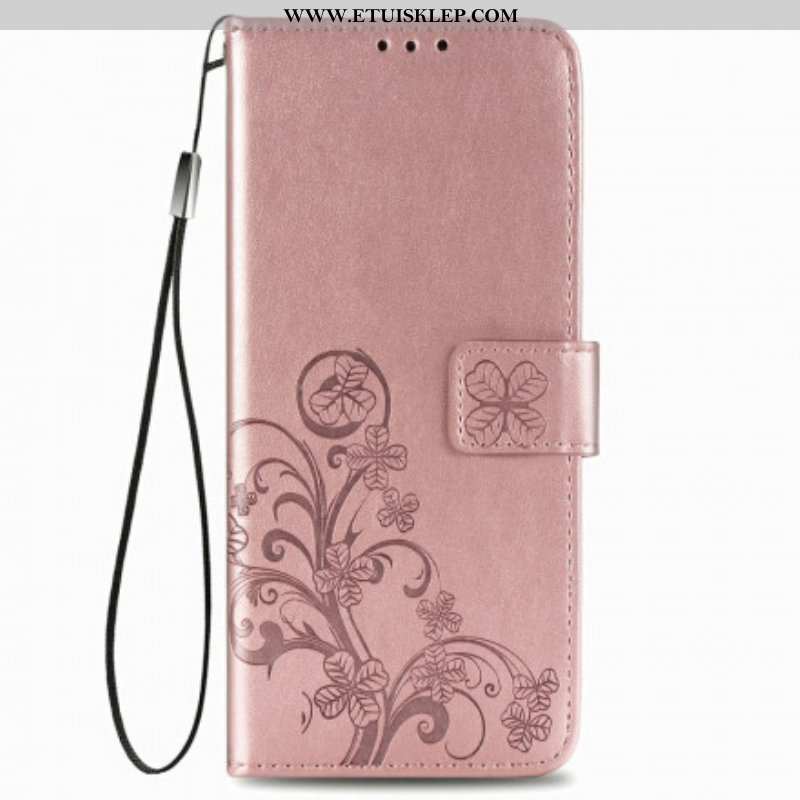 Etui Folio do Samsung Galaxy Z Fold 3 5G Projekt Kwiatów Ze Smyczą